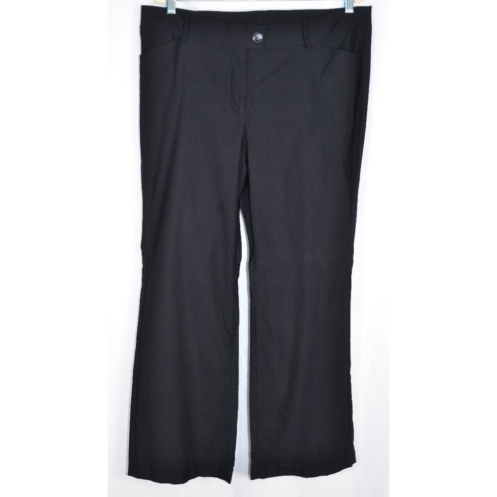 Lane Bryant High-Rise Wide Leg Pants Black Size 16S (Short)